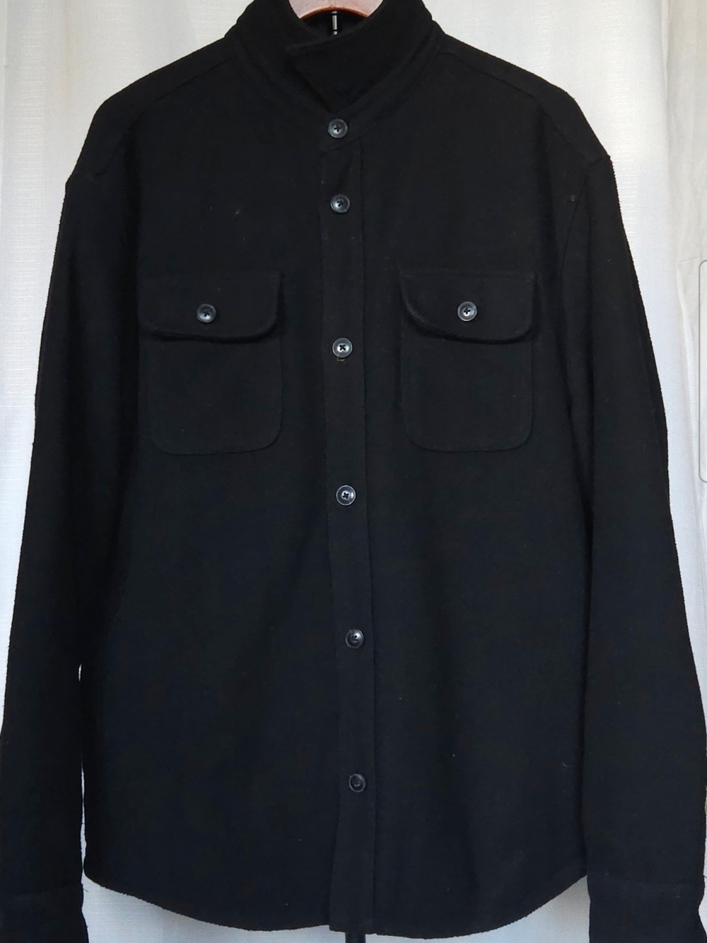 Jachs NY Black Full-Zip Corduroy Accent Sherpa Fleece Hoodless Jacket